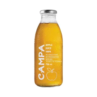 Campa Apple Juice 100% Glass Bottle, 750ml