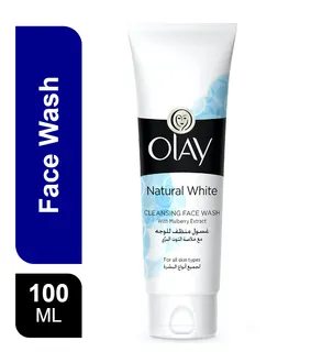 Olay Natural White Cleansing Face Wash with Mulberry Extract, 100ml