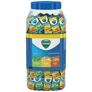 Vicks Cough Drops with Tusli, Ginger, Honey, & Menthol, 205+5 Free Drops