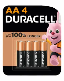 Duracell 1.5V AA Alkaline Batteries, 4 Pieces