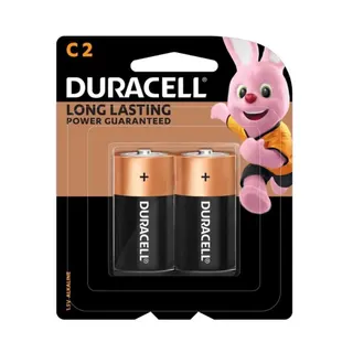 Duracell Type C Alkaline Batteries, 2 Pieces