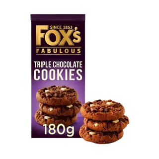 Fox's Fabulous Triple Chocolate Cookies, 180g