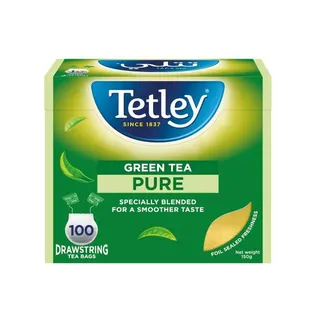 Tetley Pure Green Tea Bags, 100 Pieces