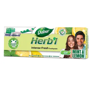 Dabur Herbl Mint And Lemon gel Toothpaste 150 g + Toothbrush Free