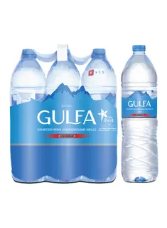 Gulfa Bottled Drinking Water, 6x1.5L