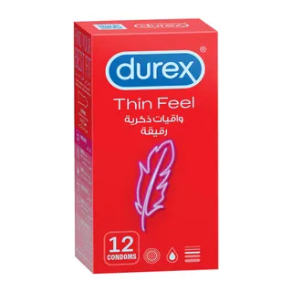 Durex Condom Feel Ultra Thin, 12 Pieces