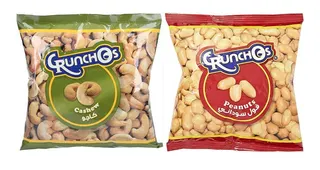 Crunchos Cashew, 300g + Peanuts, 300g