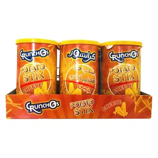 Crunchos Potato Stix Cheese Can, 6Pieces, 45g
