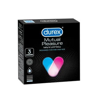 Durex Mutual Pleasure Condoms, 3 Pieces