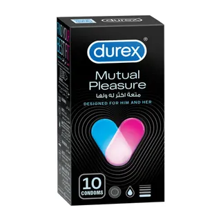 Durex Mutual Pleasure Condoms, 10 Pieces
