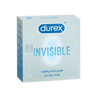 Durex Invisible Extra Thin Condoms, 3 Pieces