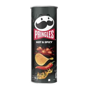 Pringles Hot & Spicy Chips Can, 165g