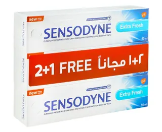 Sensodyne Toothpaste Extra Fresh 50 ml 2+1