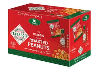 Tabasco Classic Roasted Peanuts, 10x30g