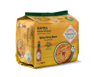 Tabasco Ramen Noodles Spicy Curry Blaze, 5x75g