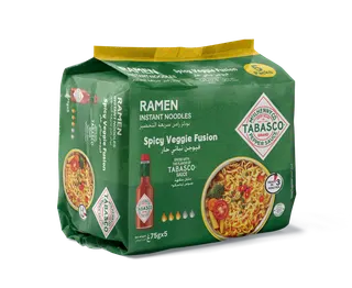 Tabasco Ramen Noodles Spicy Veggie Fusion, 5x75g