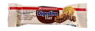 Papadopoulos Cereal Bar with Digestive Biscuit, Chocolate Chips & Milk Chocolate, 28g