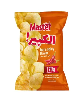 Master Kabir Hot & Spicy Flavor Potato Chips, 170g