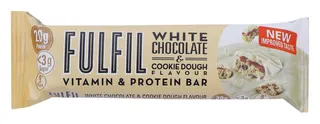 Fulfil White Chocolate & Cookie Dough 20g Protein Bar with Vitamins, 55g