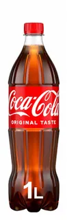Coca Cola Original Taste Carbonated Soft Drink, 1L