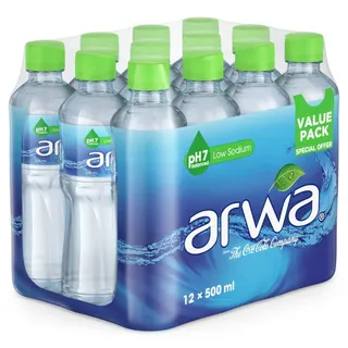 Arwa Water (12x500ml) (Value Pack) - low sodium, 12x500ml