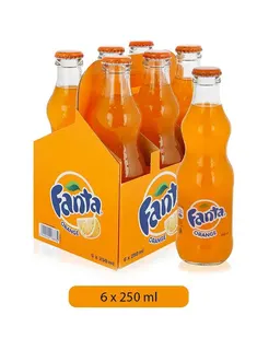 Fanta Orange Soft Drink, 6x250ml