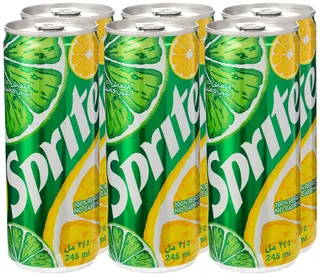 Sprite Regular Soft Drink, 6x245ml