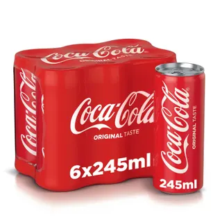 Coca-Cola (Coke) Regular Soft Drink, 6x245ml