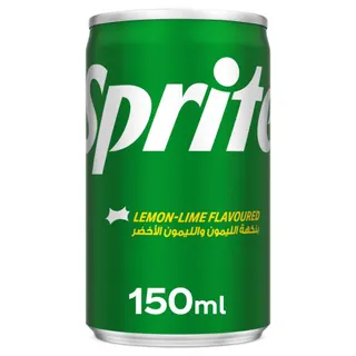 Sprite Regular Lemon Lime Flavored Carbonated Soft Drink Can, 150ml