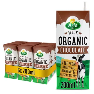 Arla Organic Chocolate Milk, 6x200ml