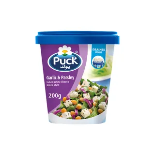 Puck Feta Cheese in Brine Garlic & Parsley 430 g