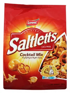 Lorenz Saltletts Cocktail Mix Pretzels with Sea Salt, 180g