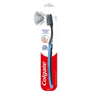 Colgate Slim Blue & Black Charcoal Infused Soft Toothbrush, 1 Piece