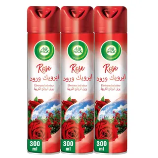 Air Wick Rose Scent Air Freshener, 3x300ml