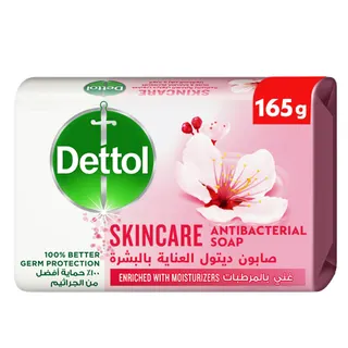 Dettol Skincare Rose and Sakura Blossom Scent Bar Soap, 165g