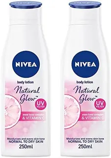 Nivea Body Lotion Natural Glow, 250 ml x 2 Pcs (20% OFF)