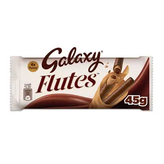 Galaxy Flutes 4 Fingers Chocolate Wafer Rolls, 45g