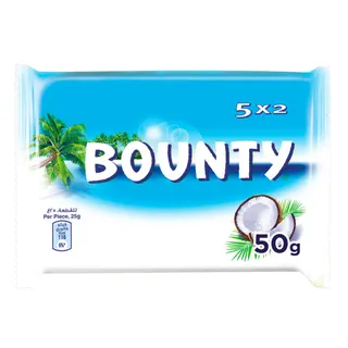 Bounty Coconut Milk Chocolate Bar Multipack, 5x50g
