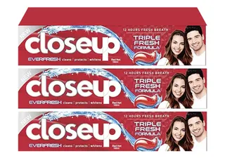 Closeup Everfresh Red Hot Toothpaste, 3x100ml