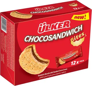 Ulker Regular Chocosandwich Biscuit Bites, 12x32g
