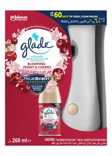 Glade Automatic Spray Holder With 1 Blooming Peony & Cherry Air Freshener Refill, 269ml