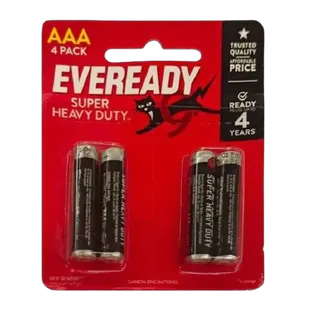Eveready AAA Super Heavy Duty Batteries, 4 Pieces
