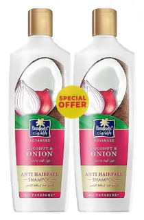 Parachute Advansed Anti-Hair Fall Shampoos with Coconut & Onion - parabens free, 2x340ml