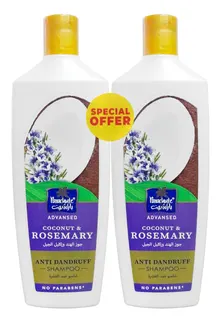 Parachute Advansed Anti-Dandruff Shampoos with Coconut & Rosemary - parabens free, 2x340ml