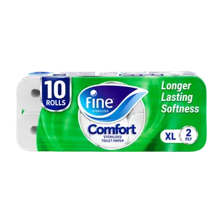 Fine Comfort XL Toilet Rolls 2ply (Super Saver), 10x250 tissues