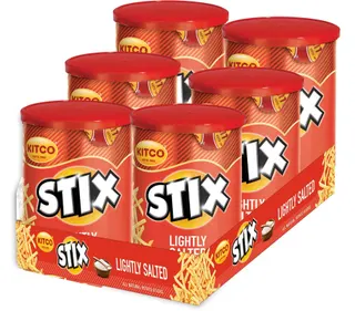 Kitco Stix Lightly Salted Potato Sticks, 6x40g