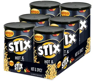 Kitco Stix Hot & Spicy Potato Sticks, 6x40g