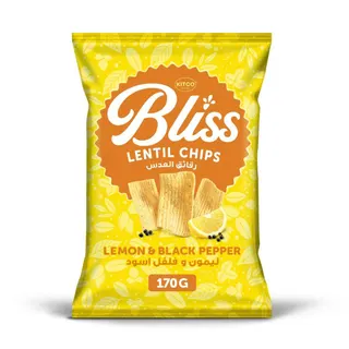 Kitco Bliss Lemon & Black Pepper Lentil Chips, 170g