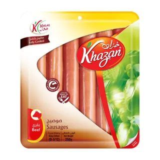 Khazan Beef Frankfurter Sausages, 250g