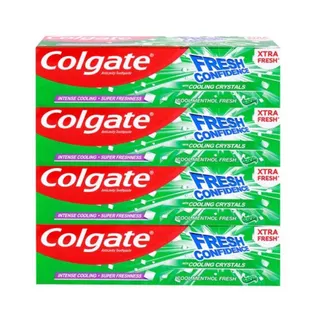 Colgate Fresh Confidence Green Toothpaste, 4x75ml